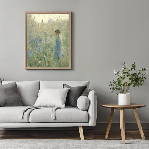 Posterizer 1 pcs-tranquil meadow scene-field of flowers in oil painting style 5-Landscape & Nature Art-Floral & Botanical Art-Decor for Home & Off...